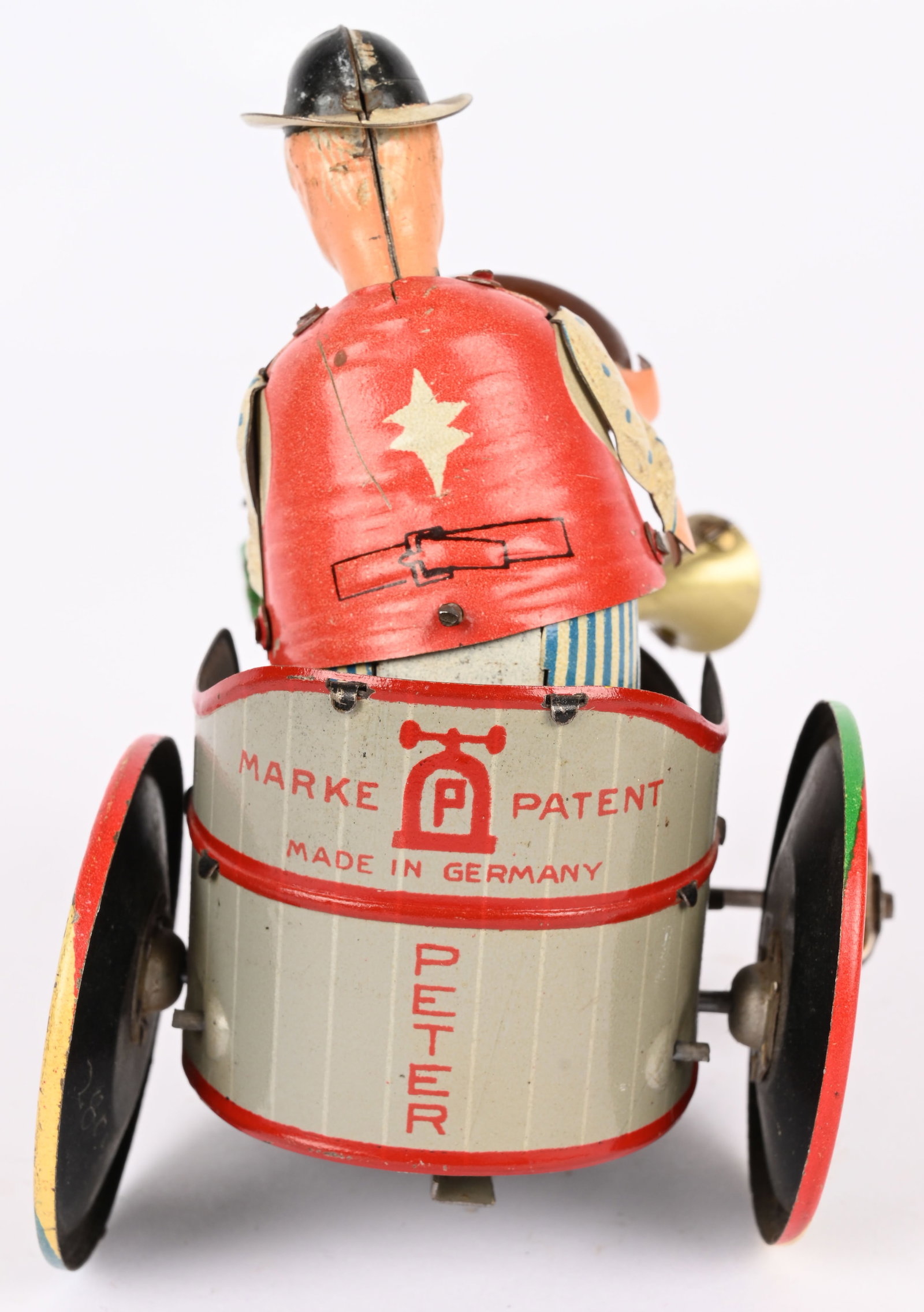 LEHMANN TIN WINDUP PETER CLOWN CYCLE - 4
