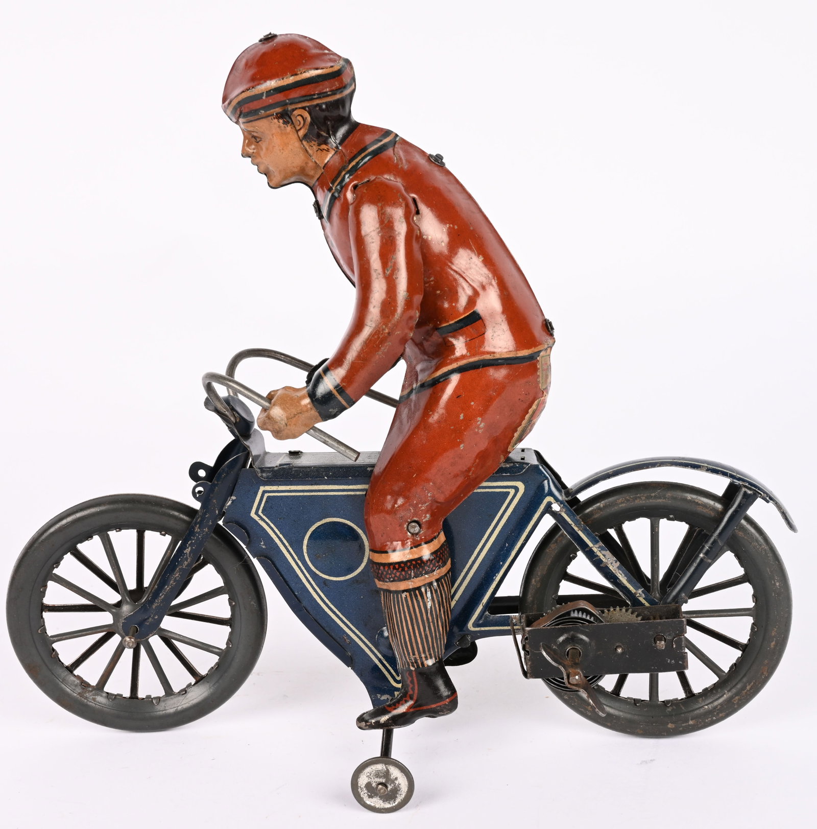 FISCHER TIN WINDUP MOTORCYCLE w/ RIDER (1 of 5)