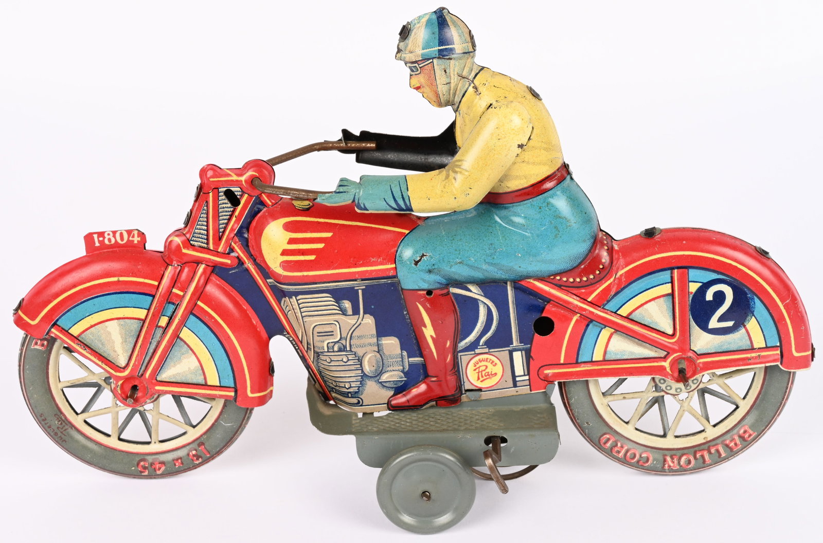 PAYA TIN WINDUP #2 RACING MOTORCYCLE (1 of 10)