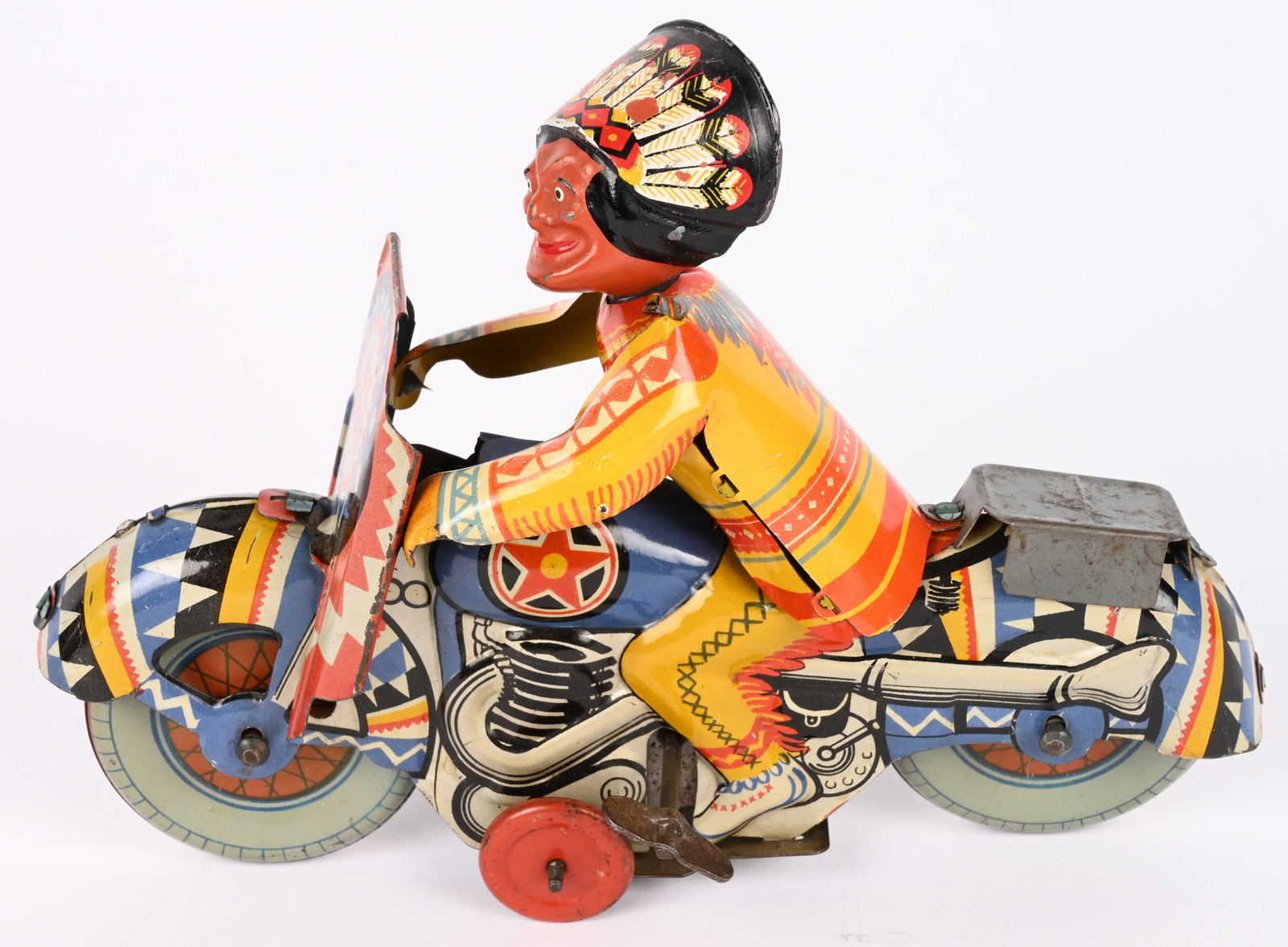 METTOY TIN WINDUP BIG CHIEF MOTORCYCLE (1 of 10)