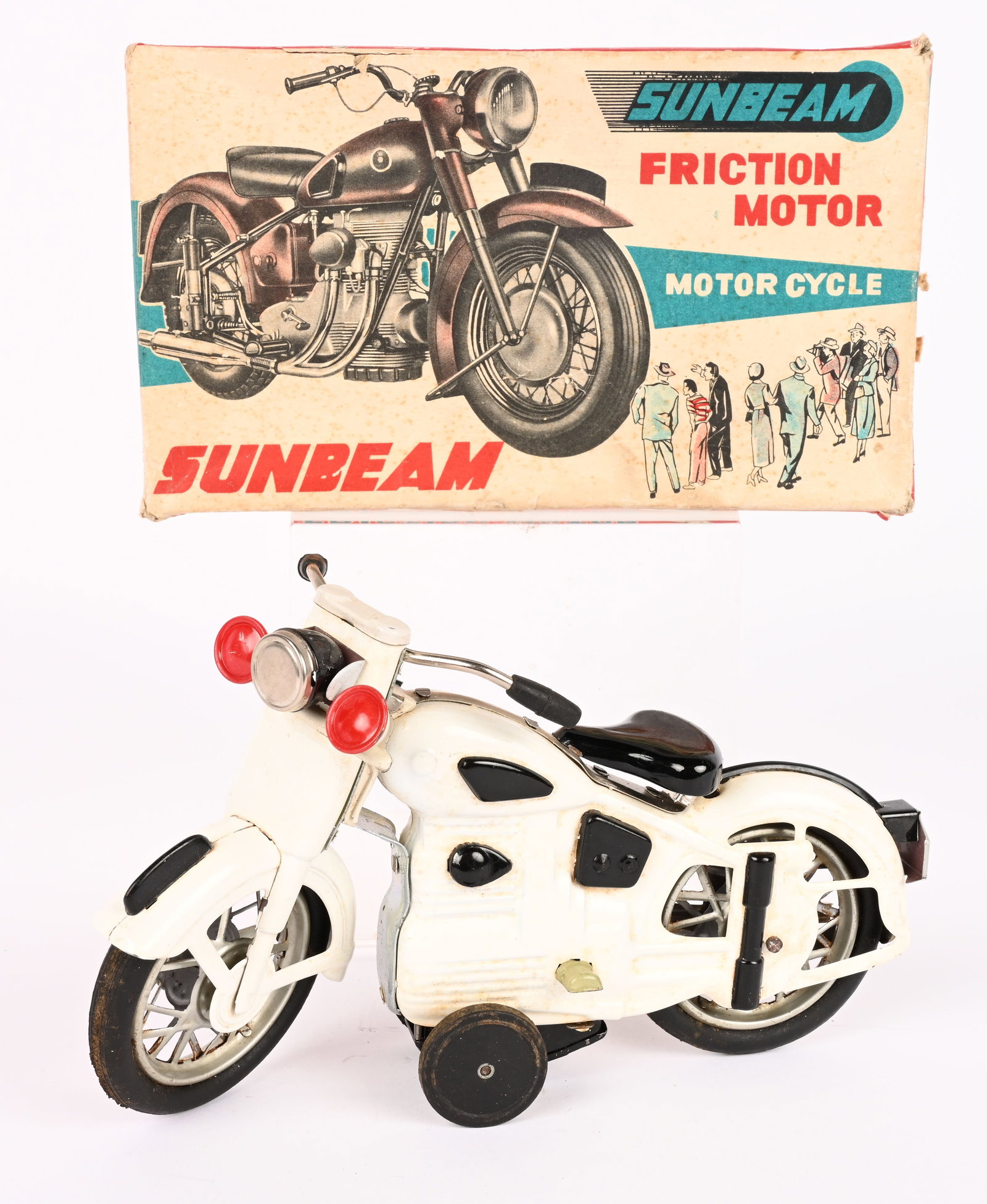MARUSAN TIN FRICTION SUNBEAM MOTORCYCLE w/ BOX (1 of 12)