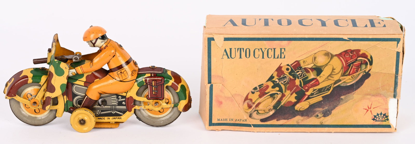 JAPAN TIN FRICTION AUTO-CYCLE w/ BOX (1 of 12)
