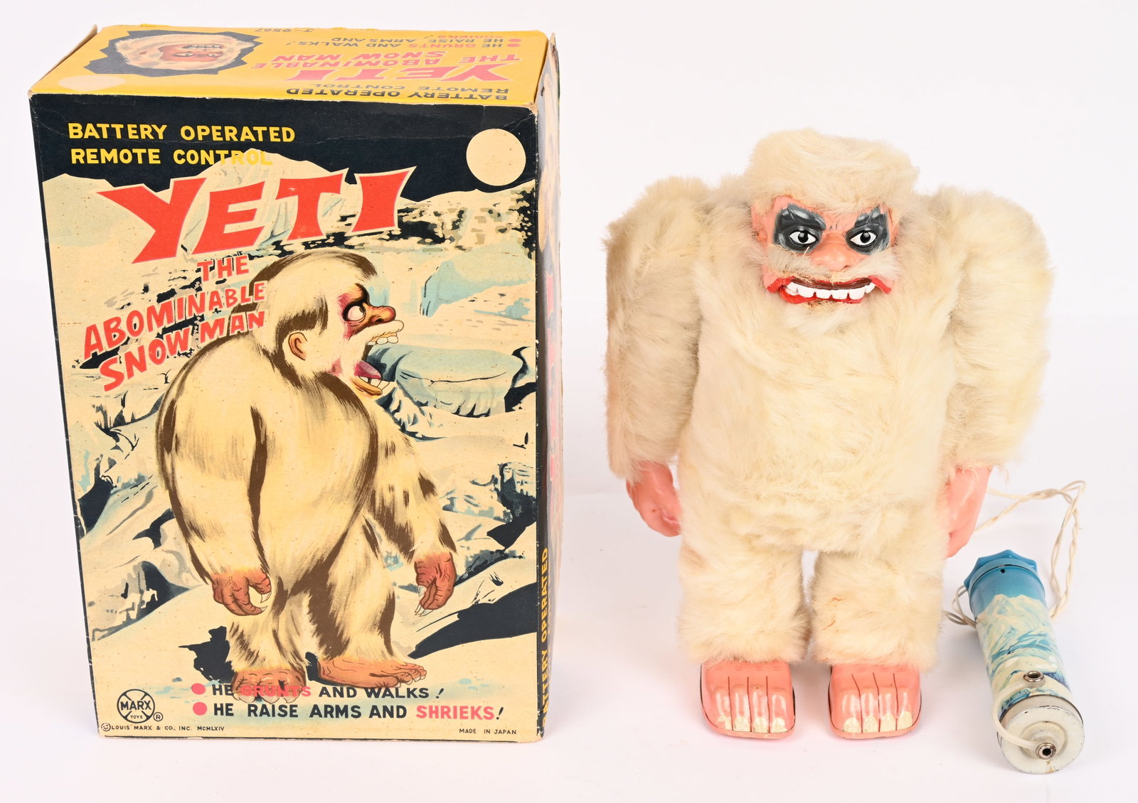 MARX BATTERY OP YETI ABOMINABLE SNOW MAN w/ BOX (1 of 12)