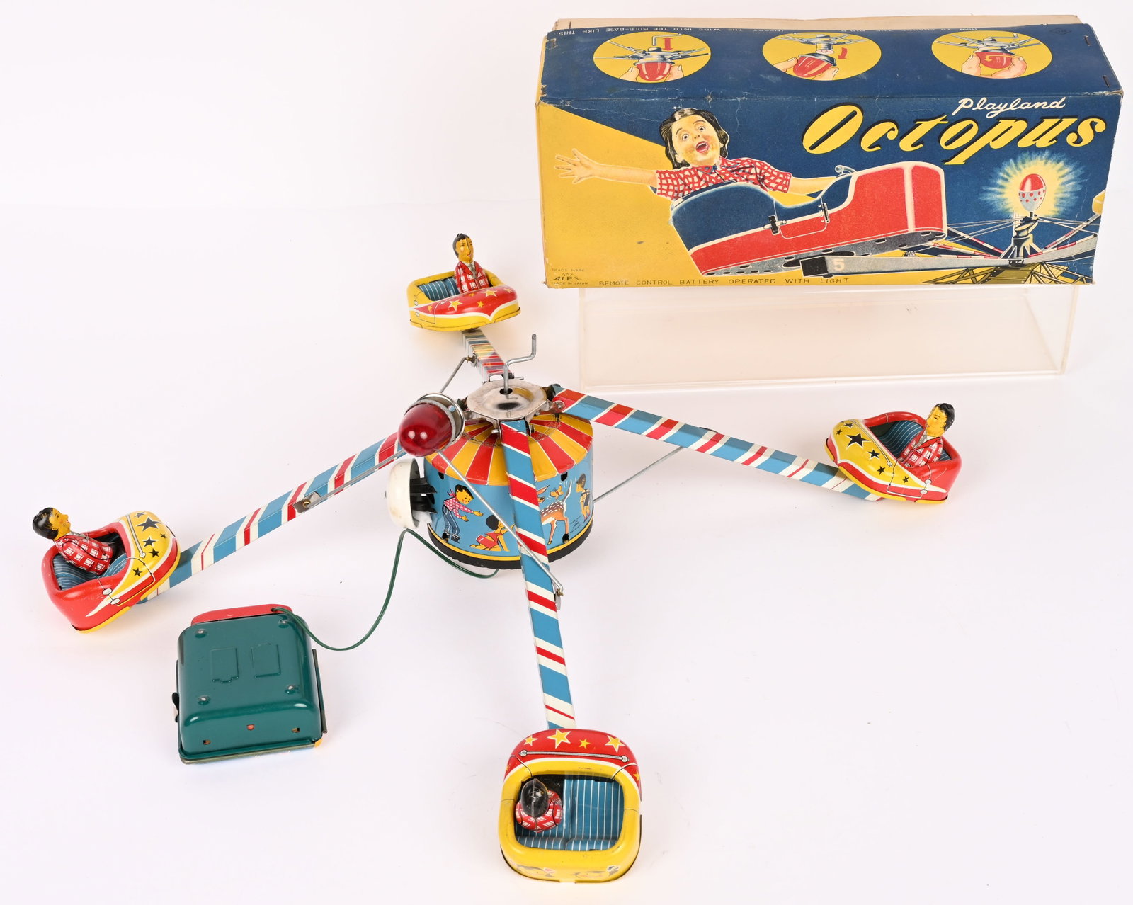 JAPAN BATTERY OP PLAYLAND OCTOPUS w/ BOX (1 of 13)
