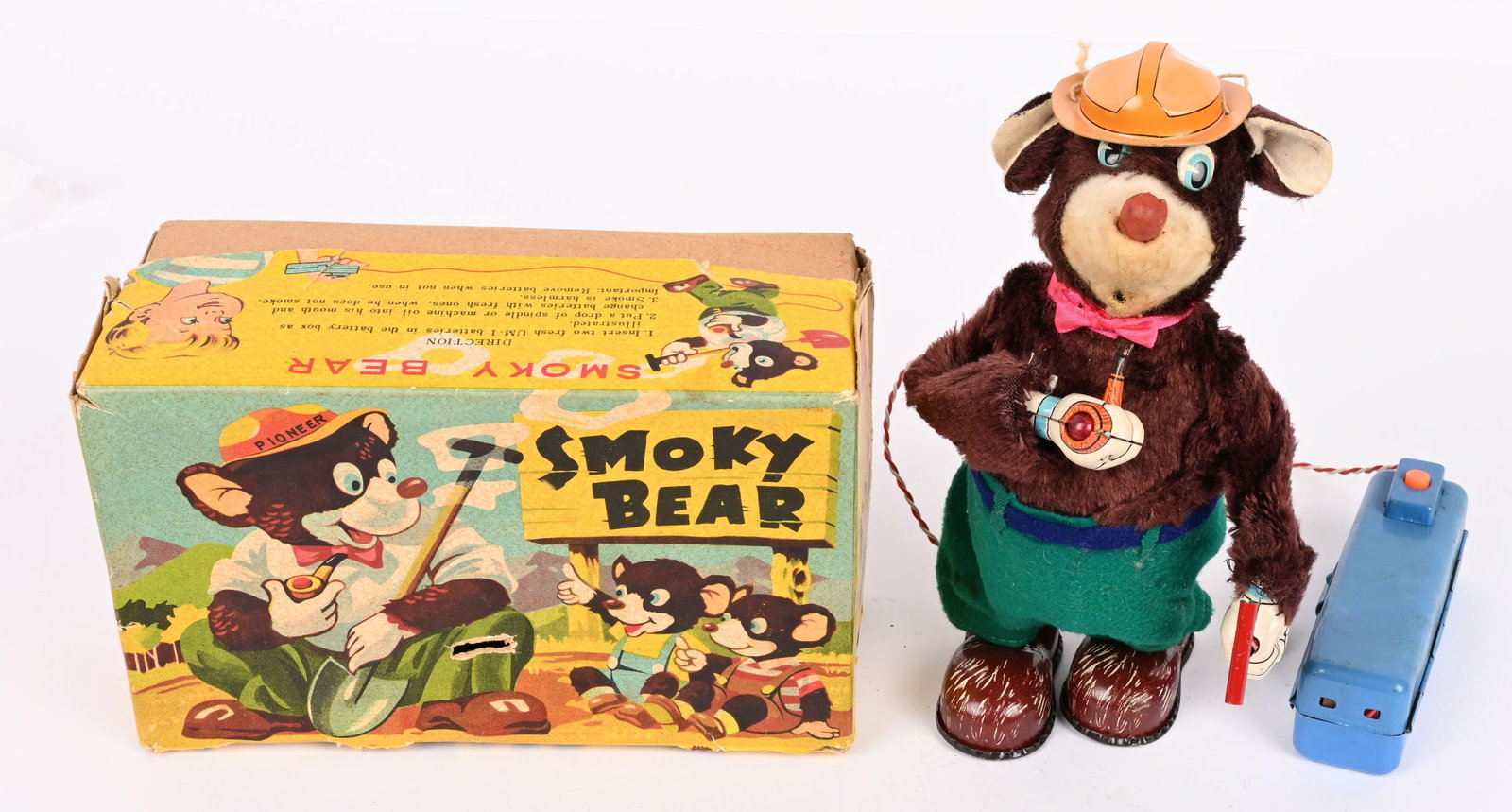 JAPAN BATTERY OP SMOKY BEAR w/ BOX (1 of 9)