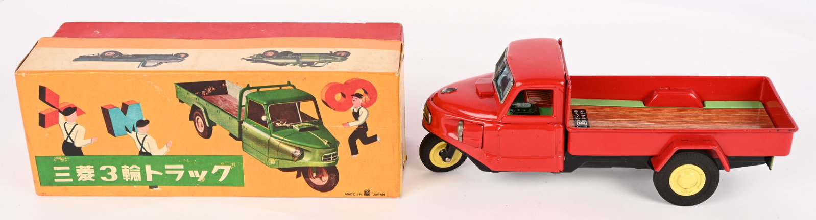 BANDAI FRICTION MAZDA 3-WHEEL TRUCK w/ BOX (1 of 10)