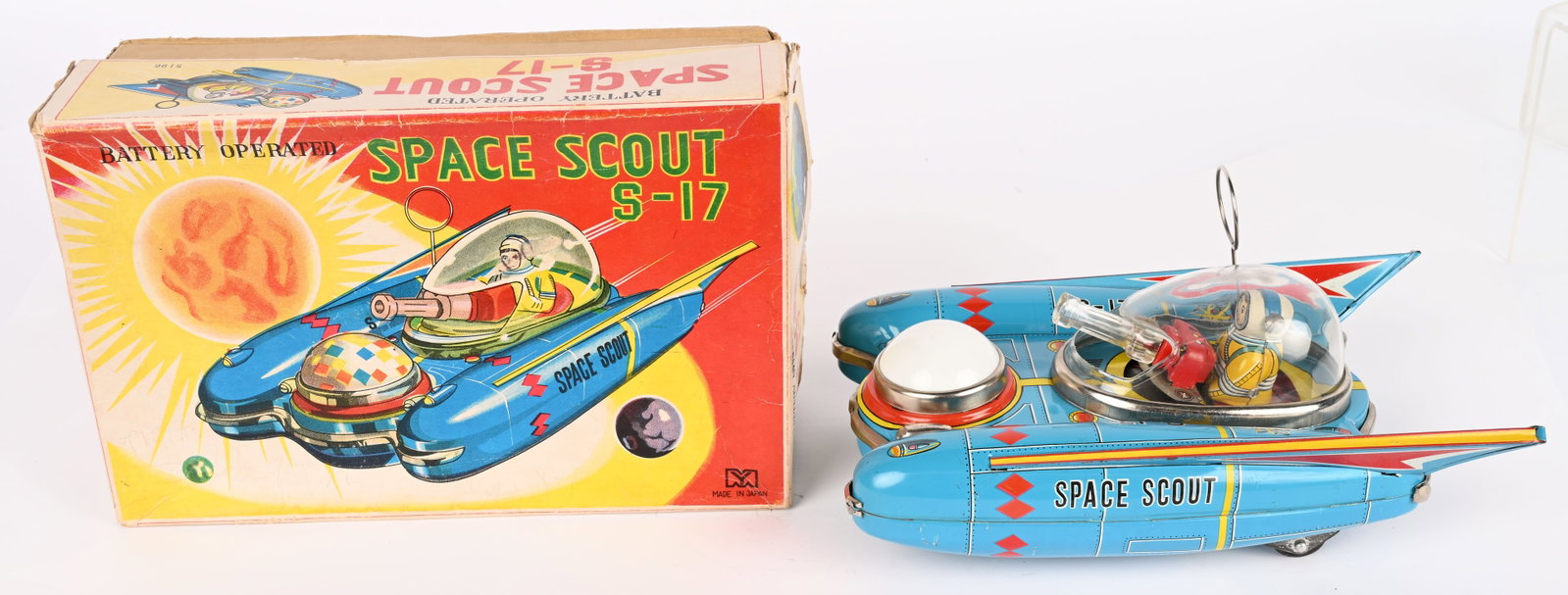 YANOMAN BATTERY OP SPACE SCOUT S-17 w/ BOX (1 of 11)