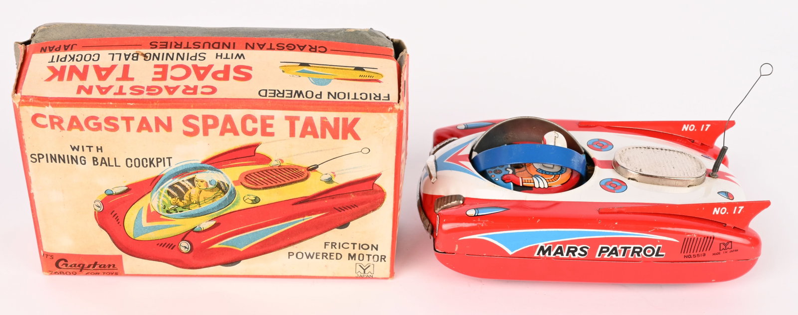 YANOMAN TIN FRICTION CRAGSTAN SPACE TANK w/ BOX (1 of 10)