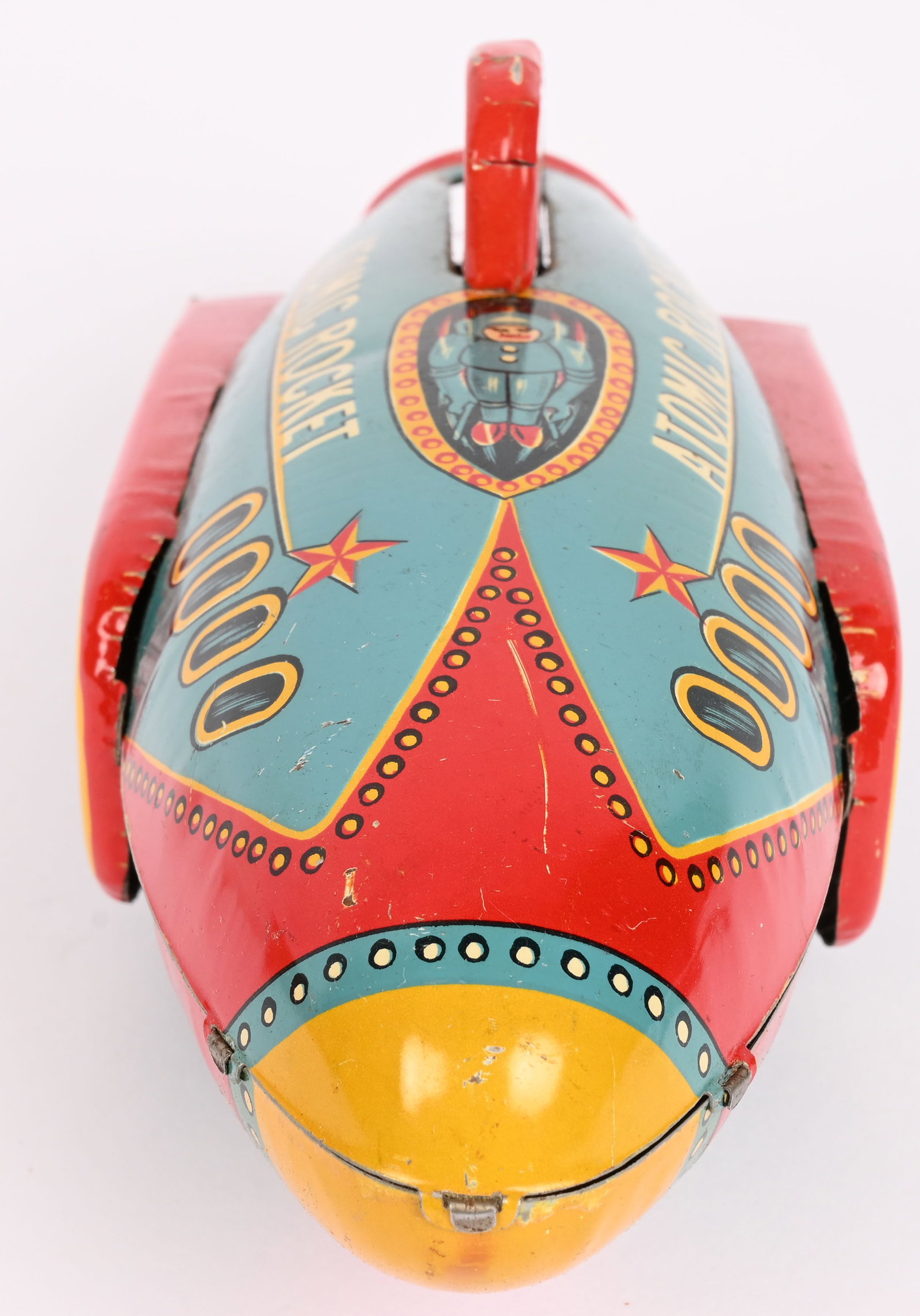 MT TIN WINDUP ATOMIC ROCKET w/ BOX - 4