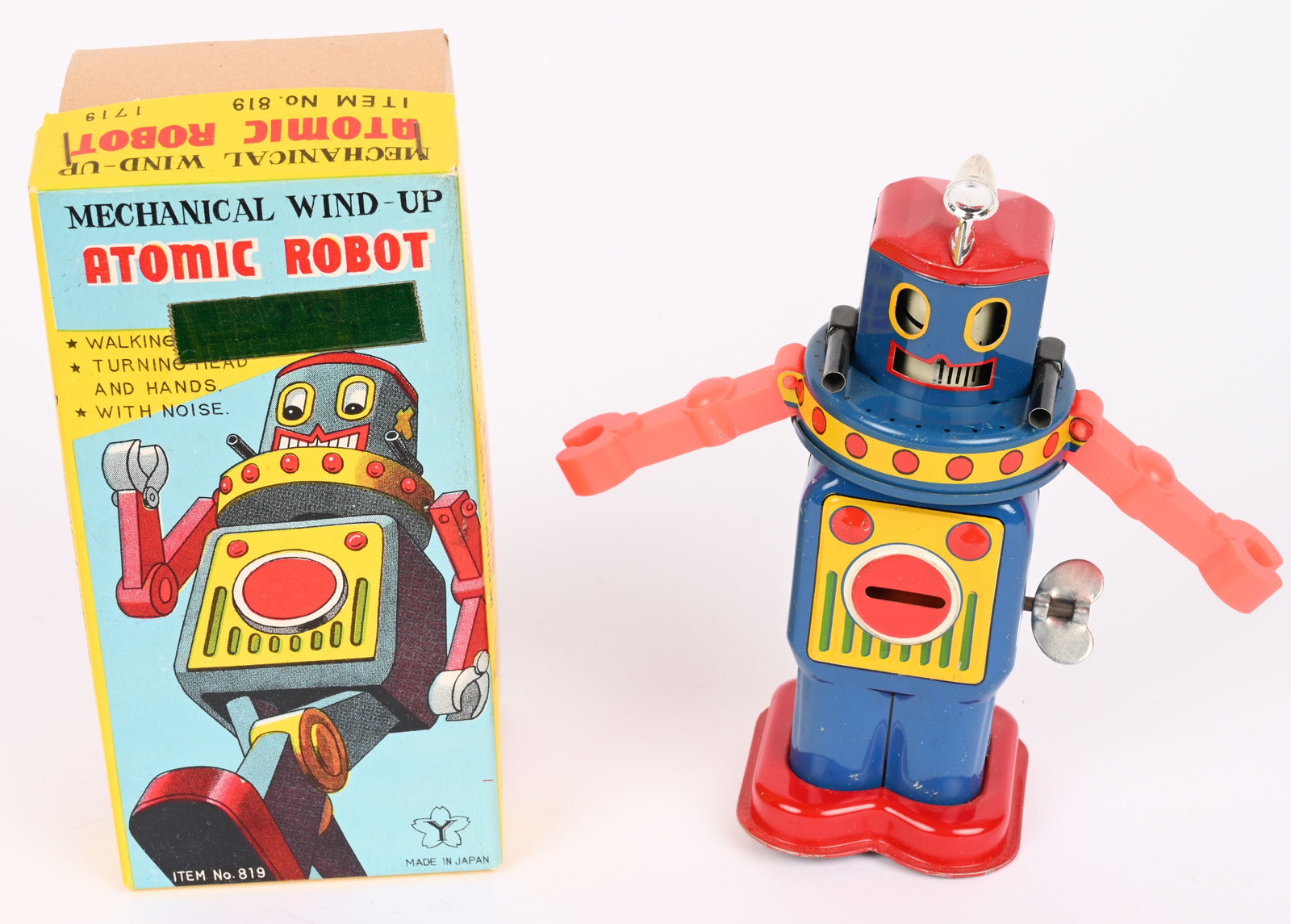 YONE TIN WINDUP ATOMIC ROBOT w/ BOX (1 of 8)