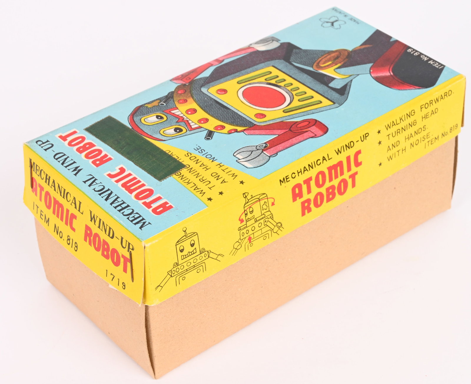 YONE TIN WINDUP ATOMIC ROBOT w/ BOX - 7