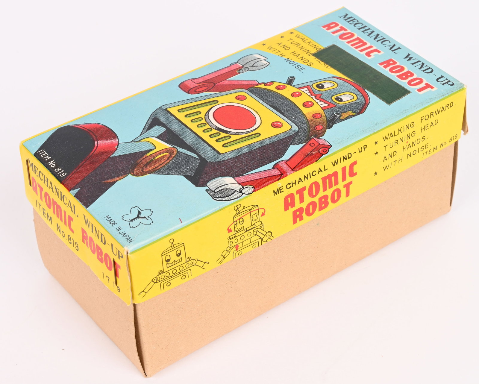YONE TIN WINDUP ATOMIC ROBOT w/ BOX - 8