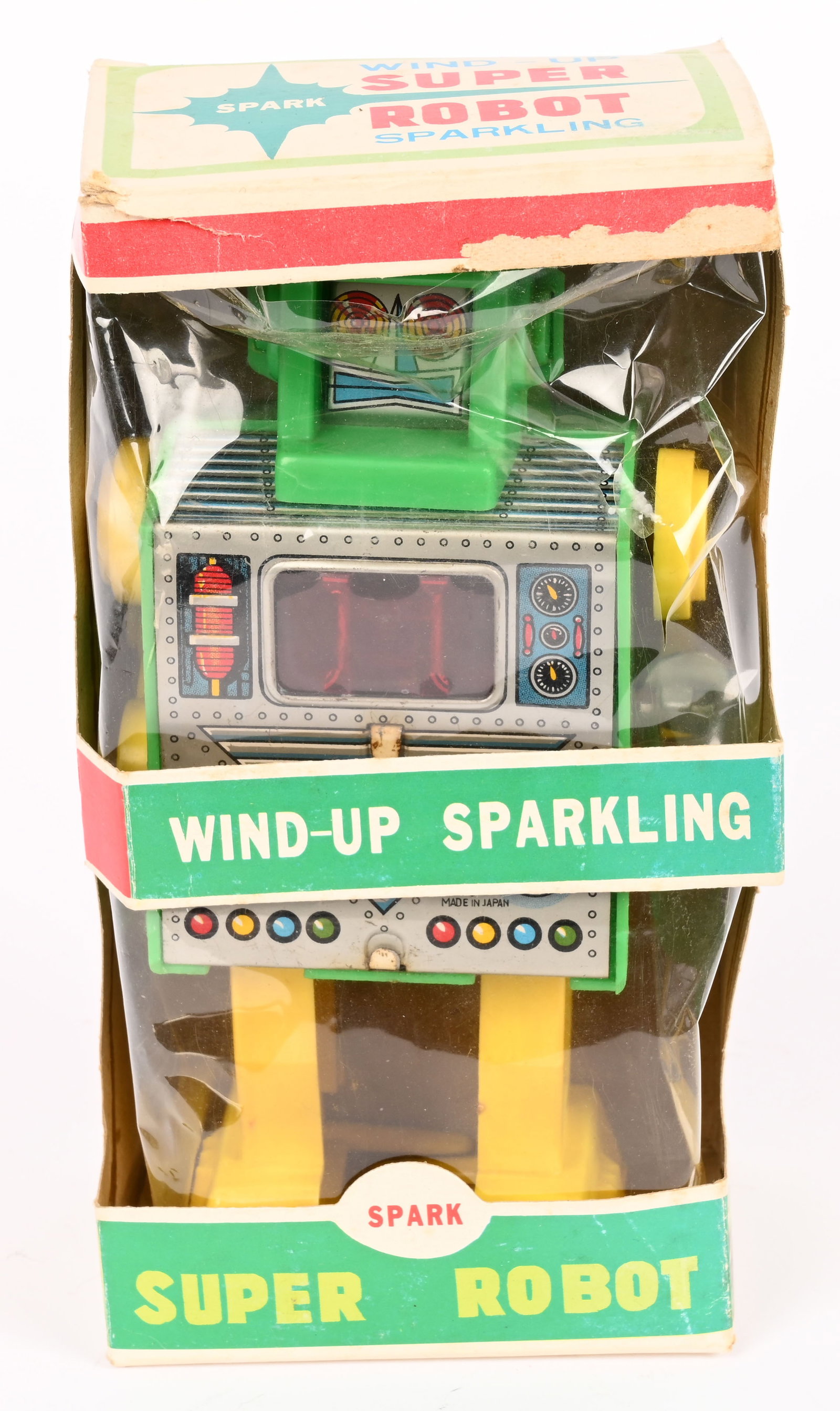 HIRO WINDUP SUPER ROBOT w/ BOX: Japan windup Super Robot. Never played with condition. Windup works. Hard to find. Boxed 7" Excellent