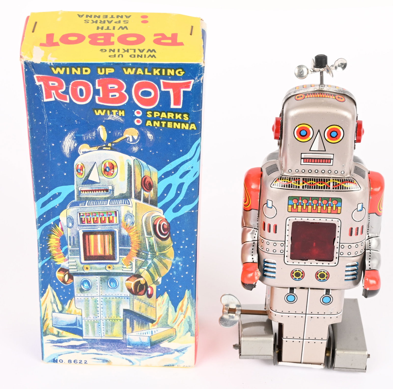 SY TIN WINDUP WALKING ROBOT w/ BOX (1 of 10)