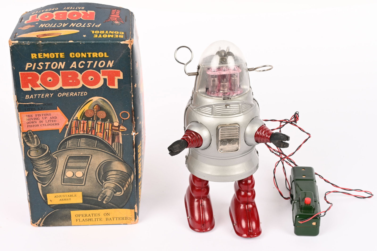 SHOWA BATTERY OP PISTON ROBOT w/ BOX (1 of 12)