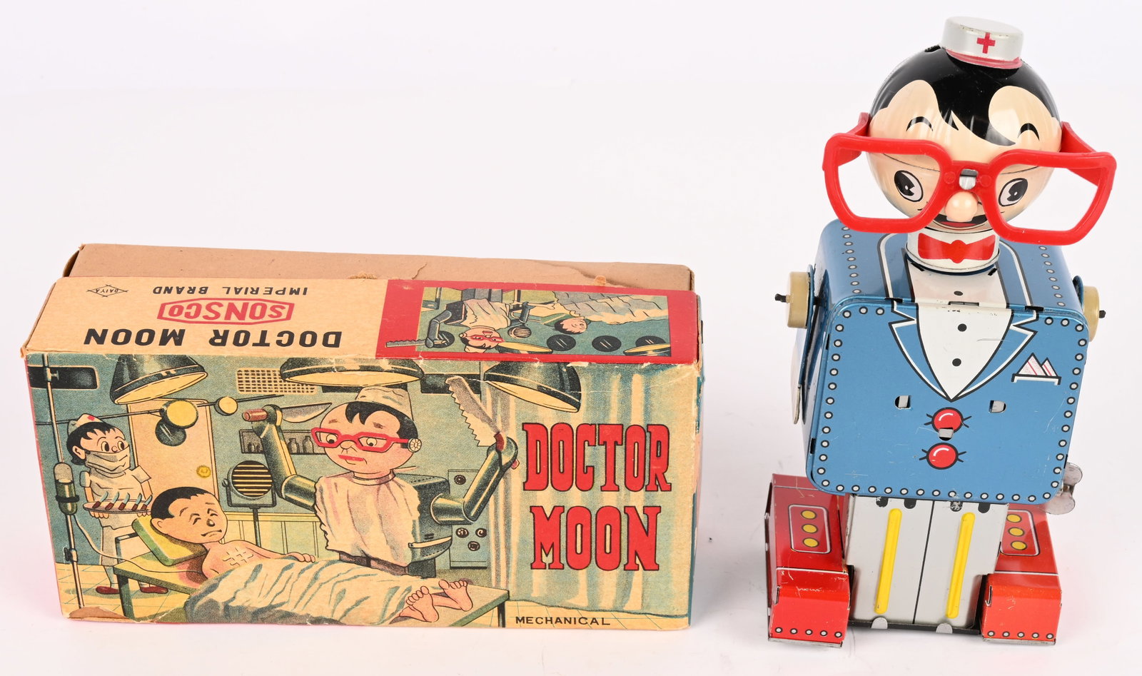 DAYIA TIN WINDUP DOCTOR MOON w/ BOX (1 of 10)