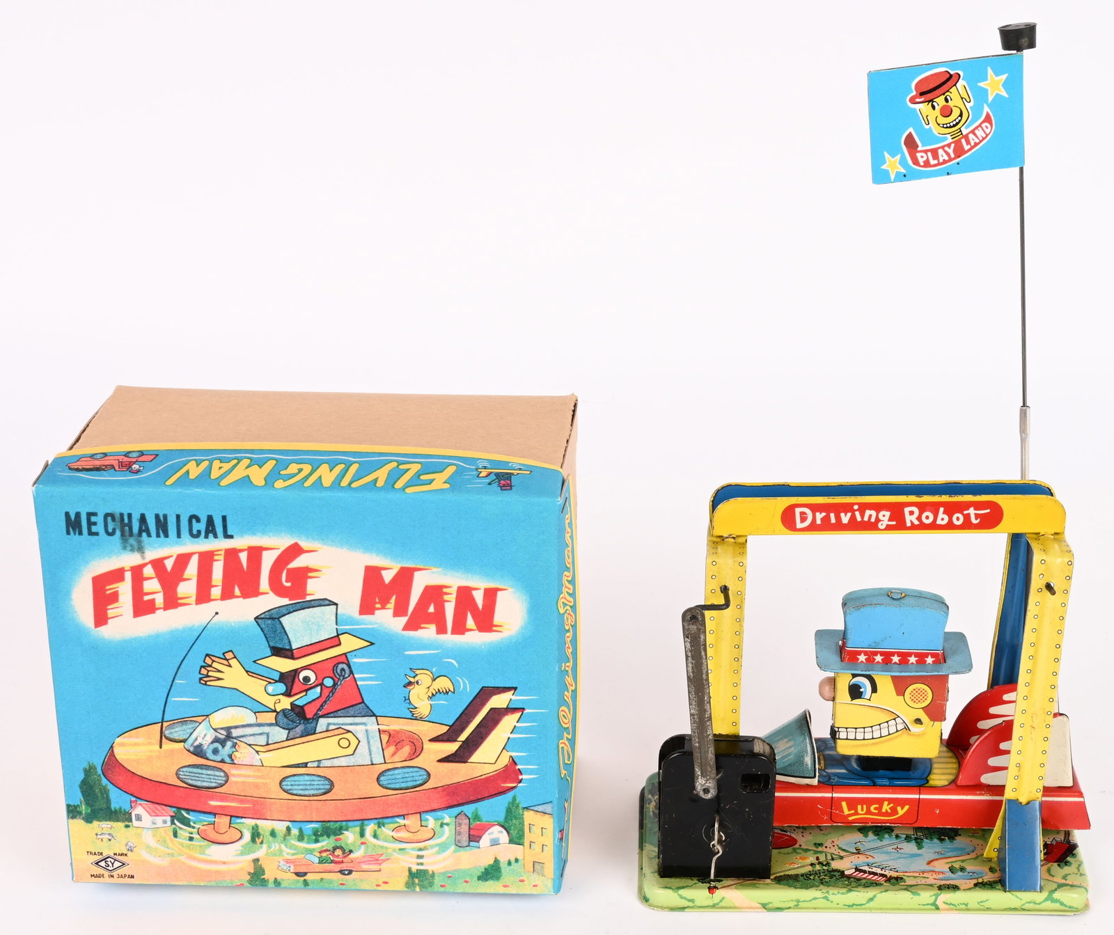 YONE TIN WINDUP FLYING MAN ROBOT (1 of 6)