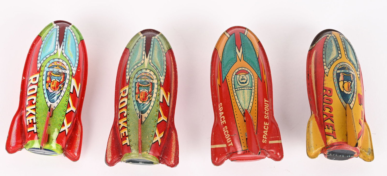 4- JAPAN TIN FRICTION ROCKETS (1 of 4)