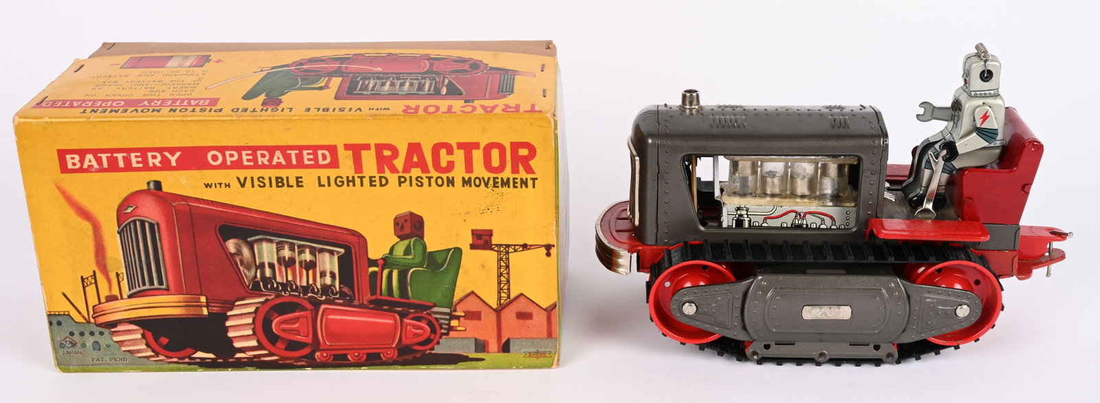 SHOWA BATTERY OP ROBOT TRACTOR w/ BOX (1 of 13)