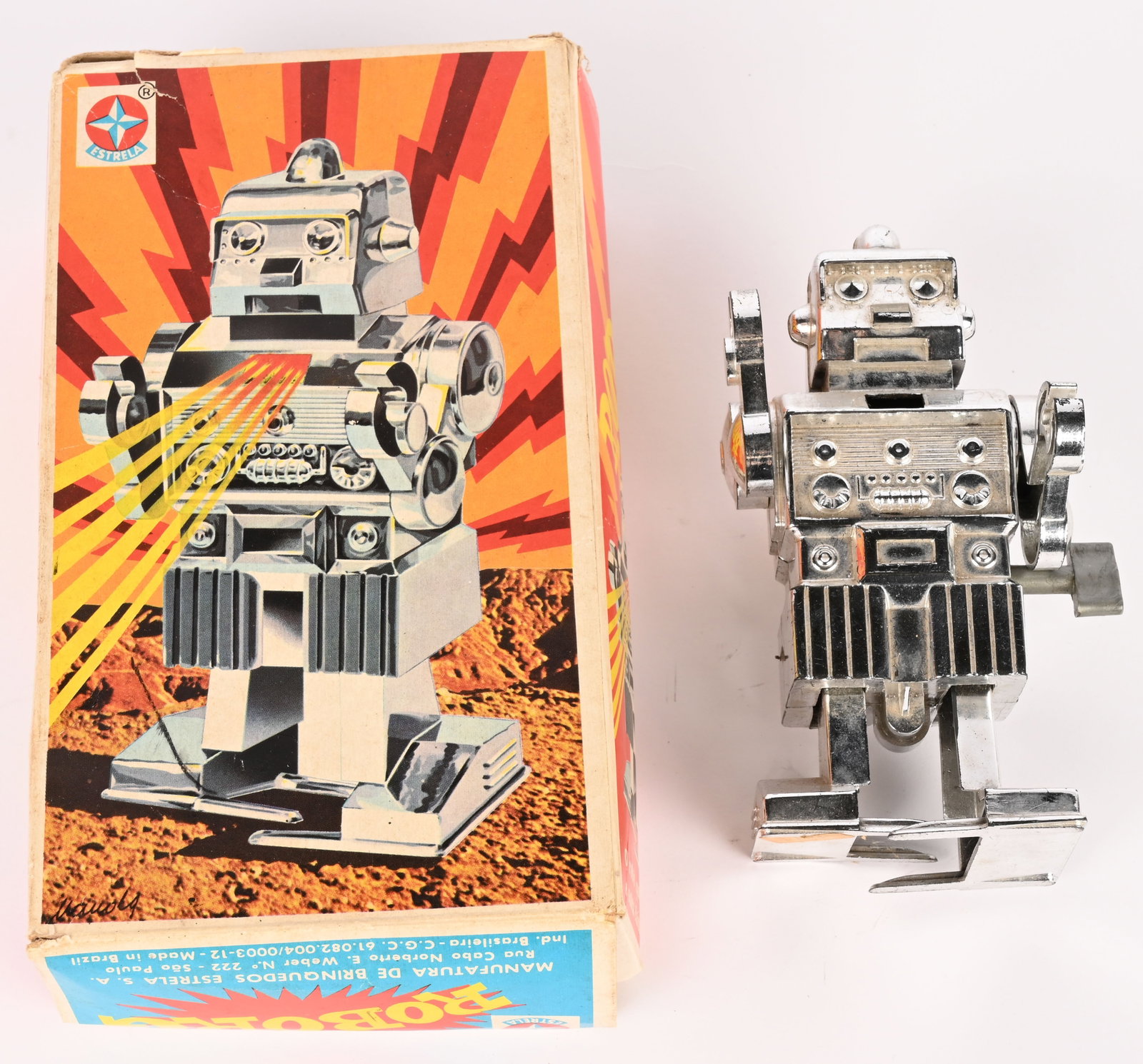 ESTRELLA WINDUP ROBORG ROBOT w/ BOX - 6