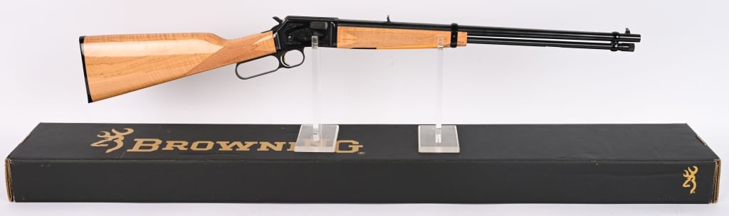 BROWNING BL-22 GRADE II LEVER ACTION .22LR RIFLE: SERIAL NUMBER: 06365ZX242. BARREL: 20". CALIBER: .22 LR. The Browning BL-22 Grade II is the premium version of this iconic rimfire rifle, introducing aesthetic and functional upgrades over the base Gr