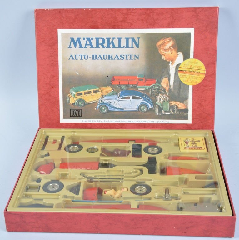 MARKLIN AUTO-BAUKASTEN SET w/Box: All original complete set. Circa 1989. With Box. Near Mint