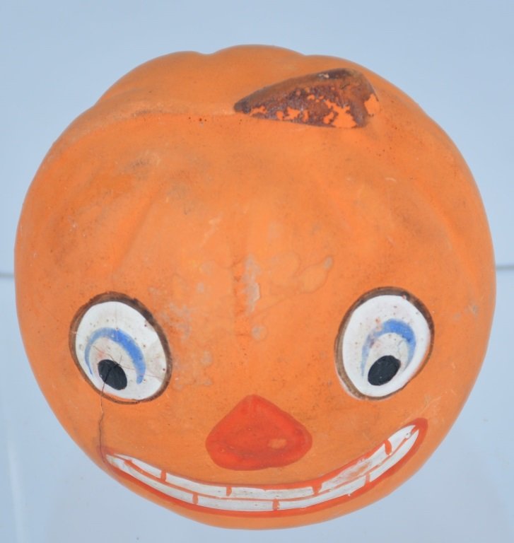 VINTAGE HALLOWEEN PUMPKIN HEAD JACK O LANTERN: All original with great colors. Excellent