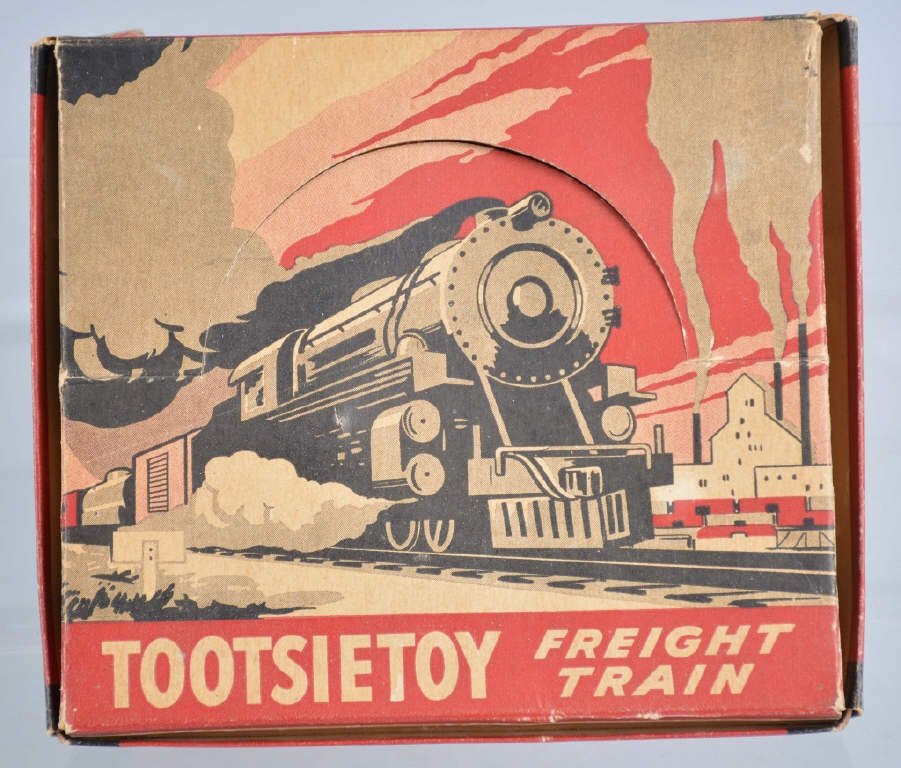 Tootsie Toy 1930's Freight Train Set, with Cracker: Excellent toy and box