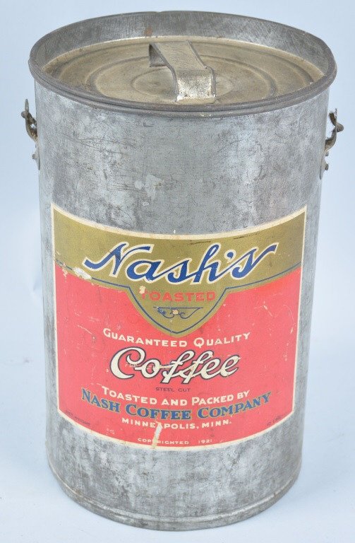 Large Vintage Nash's Advertising Coffee Urn: Verty good condition, 13 1/2" high