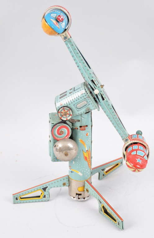 ALPS BATTERY OP TWIRLY WHIRLY ROCKET RIDE: All original with great color and graphics. Great spce toy! Excellent