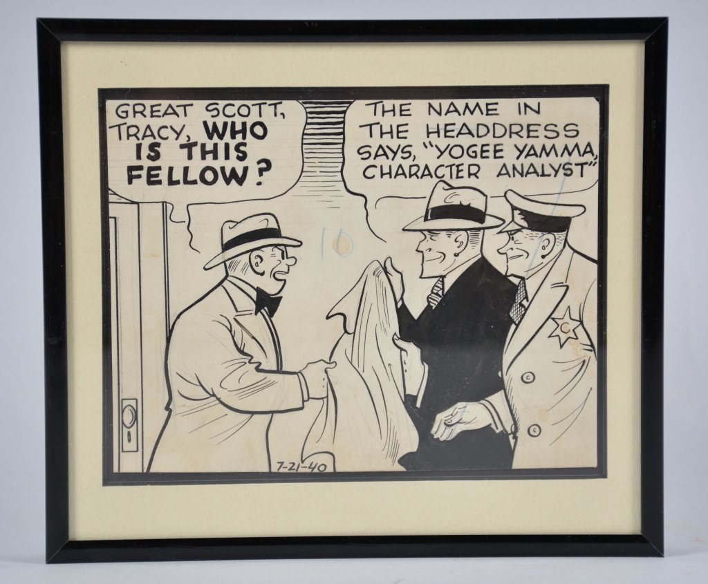 Lot of 2 Vintage Comic Art: Dick Tracy and Snuffy Smith, Both excellent, largest 16" by 5"
