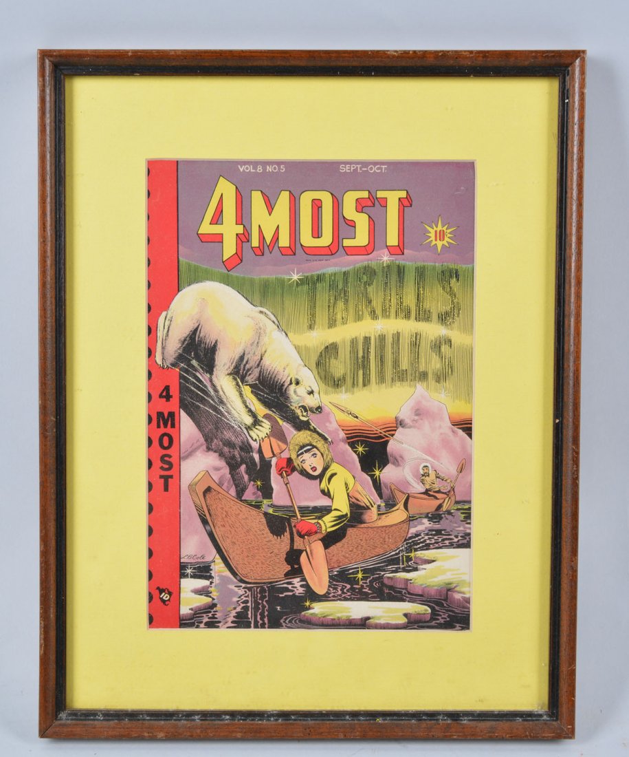 Vintage Comic Cover Art Work: Excellent framed, 15" by 12"