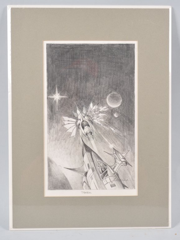 Rowena Morrill Preliminary Comic Art Work: Excellent condition, 12" by 7 1/2" matted