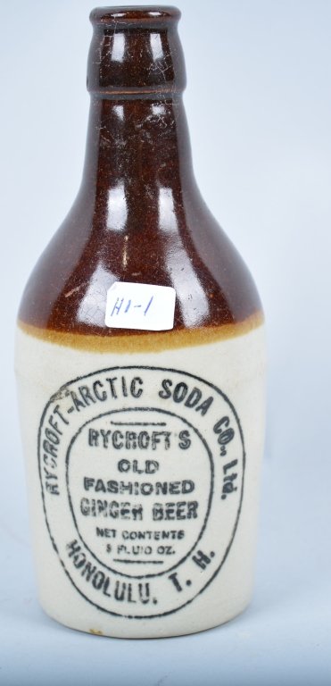 Rycroft Soda Ginger Beer, Honolulu, Hi.: Book # HI-1, 1907-1908, 7 1/2", Nice graphics-Excellent