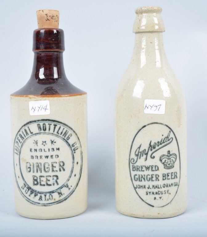 2-Imperial Ginger Beer, Buffalo, NY: Book # NY-14 and NY-97, 1906-1922, 7 3/4", Nice graphics. - Excellent