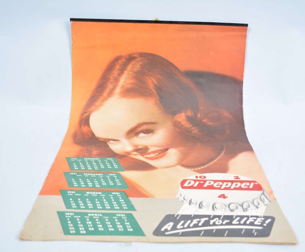 1951 Dr Pepper Calendar: Beautiful calendar. Great colors and image. Excellent