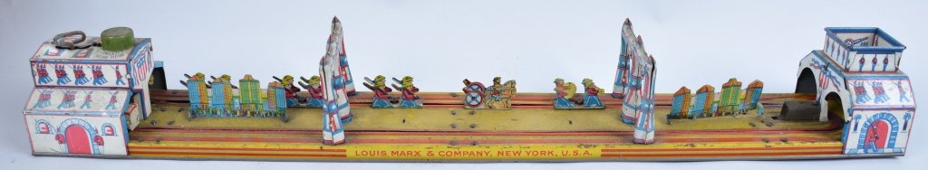 MARX Tin Windup BIG PARADE: All original missing a few pieces. May clean to higher grade. Very Good