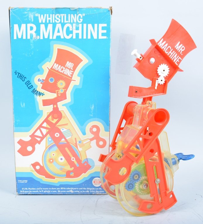 IDEAL Windup WHISTLING MR MACHINE w/Box: All original early version with Box. Excellent