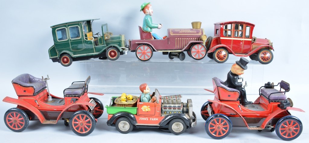 Lot of 6 Battery Op OLD TIMER CARS: Includes 6 different Old Cars. Some minor damage. Very Good-Excellent