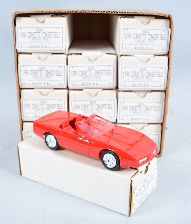 Lot of 12 1990 Corvette Convertible Promo Cars w/: Includes 12 Dealers Promos all Boxed. Near Mint