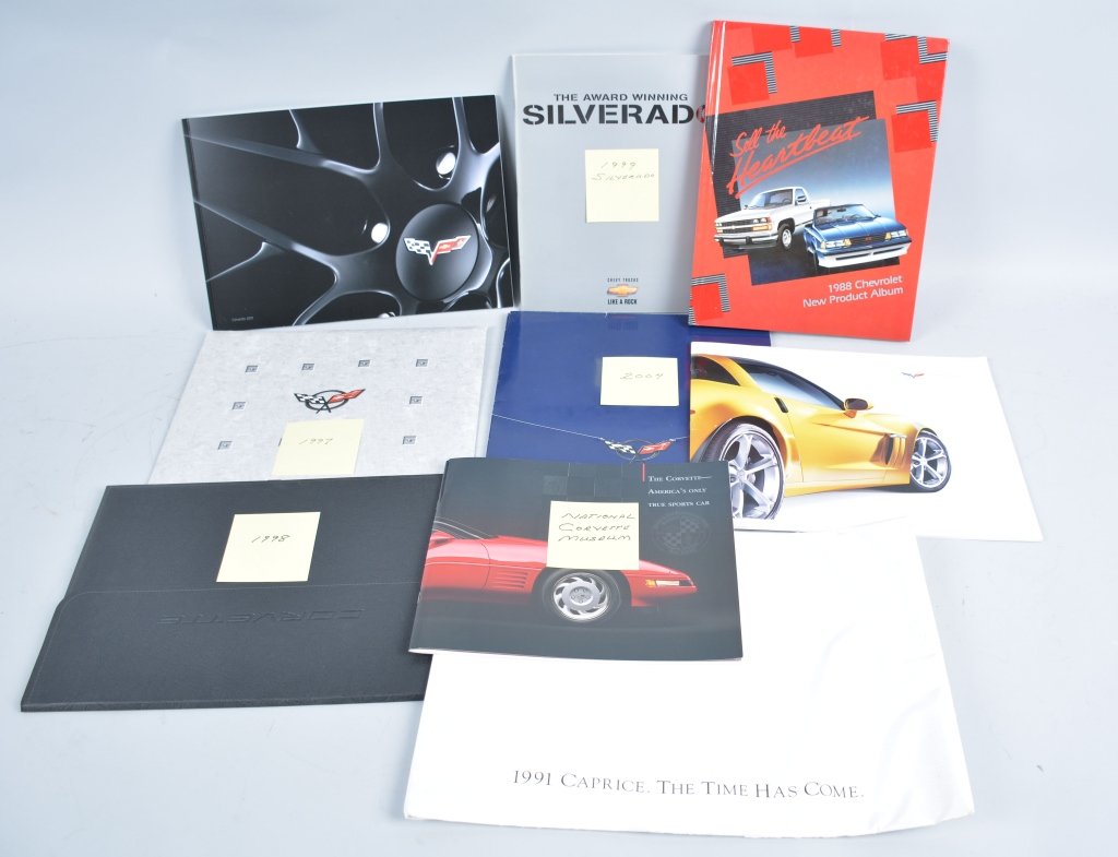 1990s-2000s Chevy Dealer Brouchures, mostly Corvet: Includes over 35 Corvette Dealer Broucures and Others. Near Mint