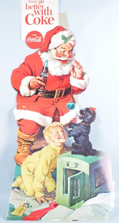 1964 Coca Cola Lifesize Santa Claus Display: 64" Tall full size Display. Great colors and subject matter. Unused condition. Near Mint
