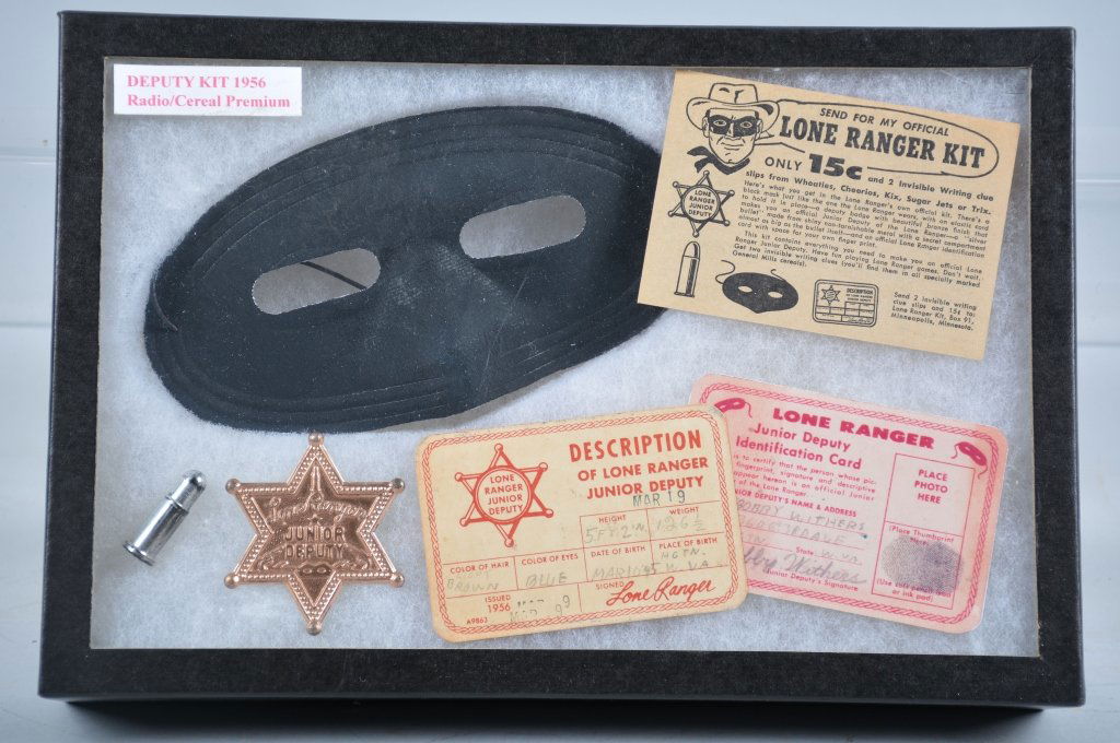 1956 Lone Ranger Deputy Set: Complete premium set,-Excellent