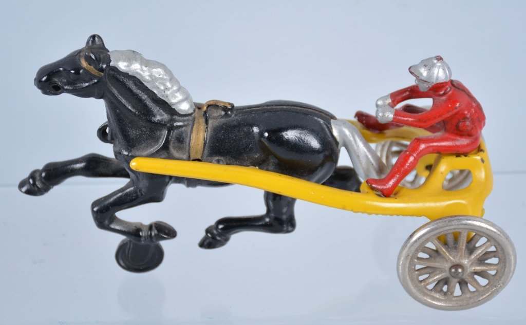 Kenton Cast Iron SULKY: All original with driver. Excellent