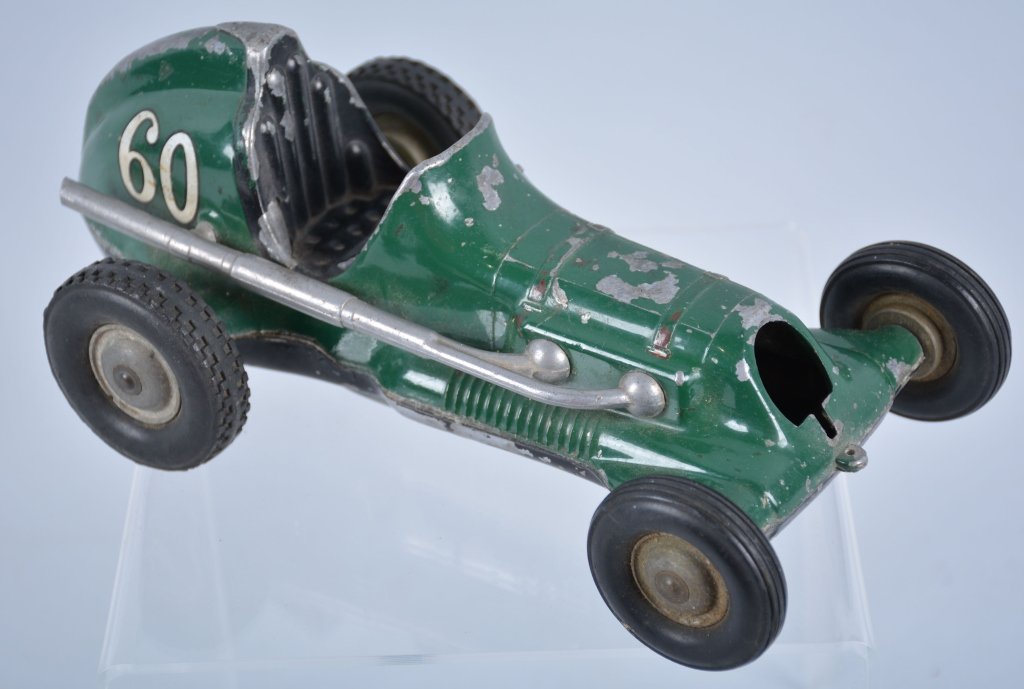 COX THIMBLE DROME RACER: All original with wear to paint and missing grill. 10" Long. Good