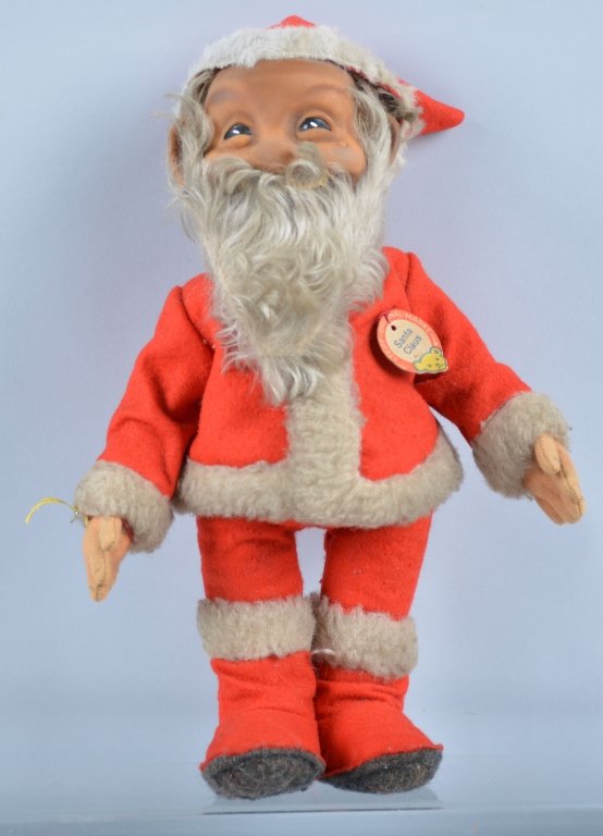 13" STEIFF SANTA CLAUS: Nice early Steiff. With early button and tag. Excellent
