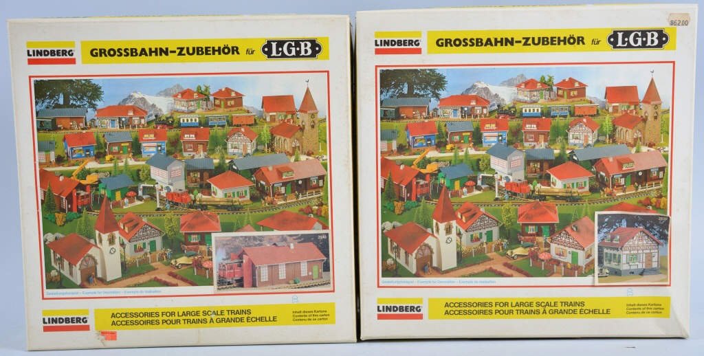 Lot of 2 LGB Buildings w/Boxes: Includes #2540 Train Building and #2820 Cottage. With Boxes. Near Mint