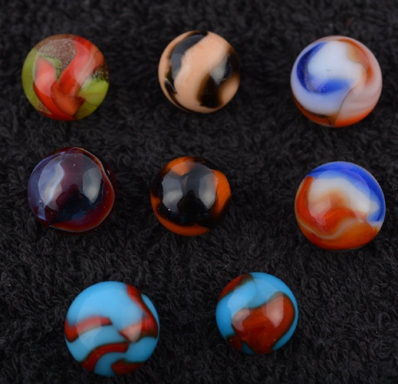 Lot of 8 PELTIER MARBLES