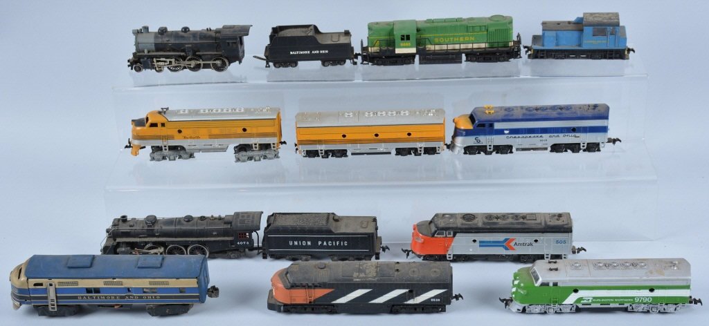 Lot of 10 H.O. Gage TRAIN ENGINES: Nice selection of H.O. Gage Train Engines from Bachmann, Tyco, and others. Excellent