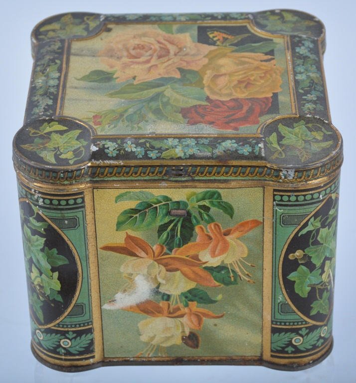 KEEN ROBINSON MUSTARD TIN: Beautiful early Mustard Tin. Beautiful colors and flower graphics. Excellent
